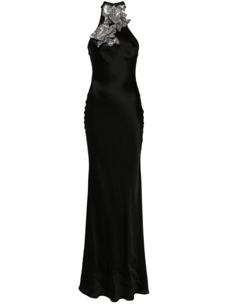 Вечерна рокля с кристали Amen черно