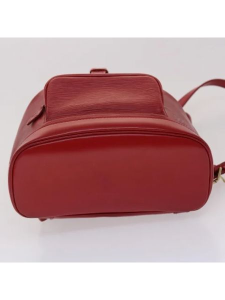 Mochila de cuero retro Louis Vuitton Vintage rojo