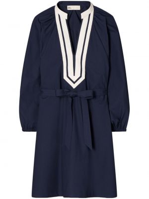 Kleid mit v-ausschnitt Tory Burch blau