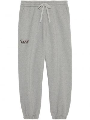 Pantalon de joggings à imprimé Gucci gris