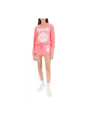 Sport shorts mit print Moschino pink
