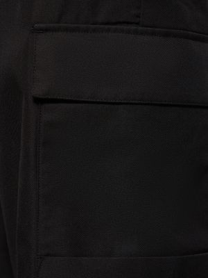 Medvilninės „cargo“ stiliaus kelnės Axel Arigato juoda