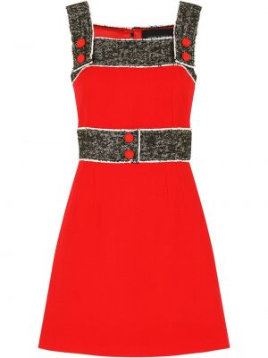 Vestido de tweed Dolce & Gabbana rojo