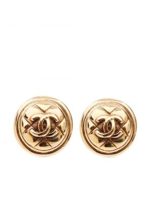 Καπιτονέ σκουλαρίκια Chanel Pre-owned χρυσό