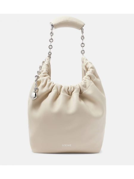 Mini bolso de cuero Loewe blanco