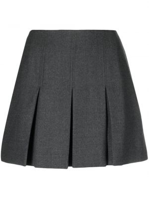 Plstěné plisované mini sukně Alberta Ferretti šedé