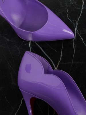 Escarpins en cuir vernis Christian Louboutin violet