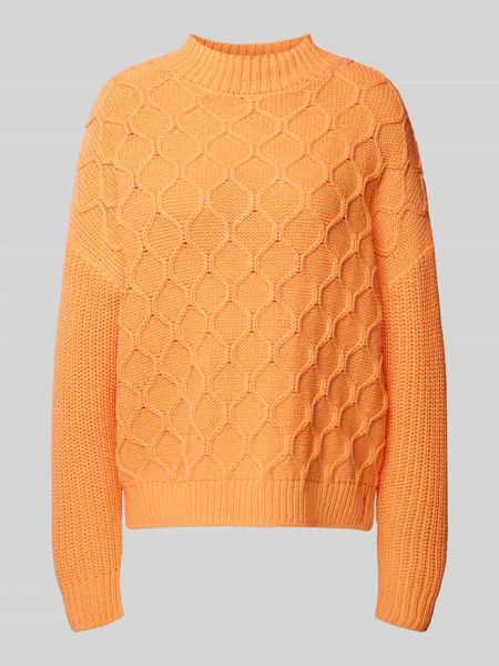Dzianinowy sweter Comma Casual Identity pomarańczowy