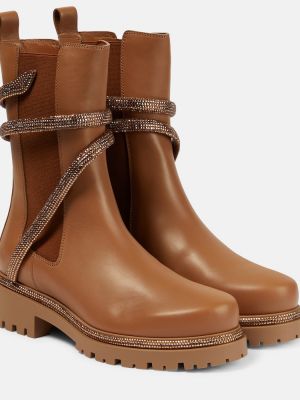 Chelsea boots en cuir René Caovilla marron