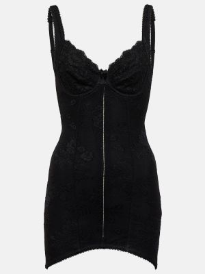 Mini vestido de encaje Balenciaga negro