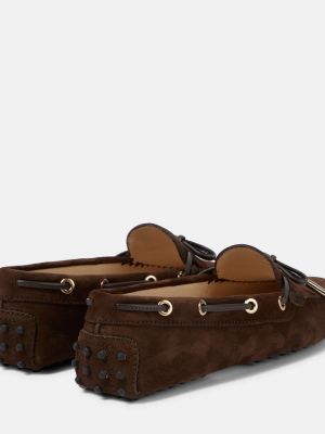 Loafers in pelle scamosciata Tod's marrone