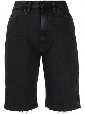 Shorts di jeans a vita alta 3x1 nero