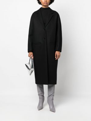 Kabát s výšivkou Courrèges černý