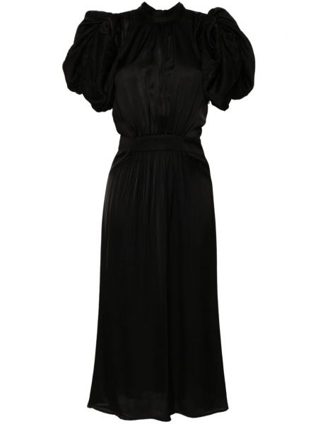 Šaty s límečkem s flitry Rotate Birger Christensen černé