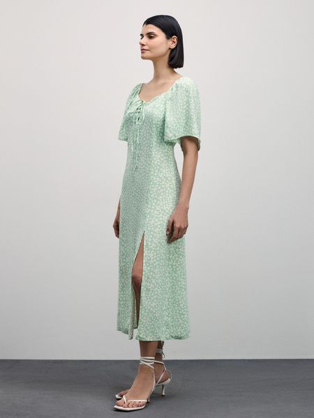Платье миди Zarina зеленое