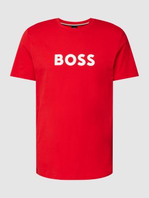 Koszulka z nadrukiem Boss czerwona