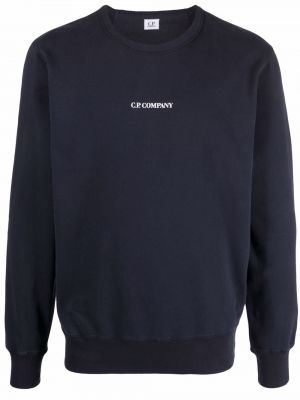 Trykt bomull sweatshirt C.p. Company blå