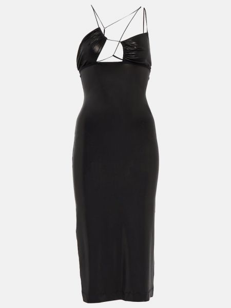Асиметрична миди рокля Nensi Dojaka черно