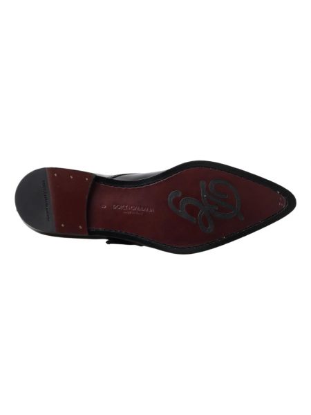 Zapatos monk de cuero Dolce & Gabbana negro