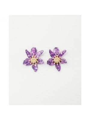 Pendientes de flores Sfera violeta