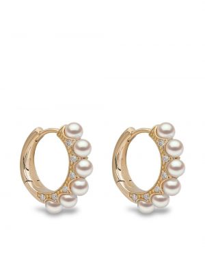 Boucles d'oreilles avec perles à boucle Yoko London jaune