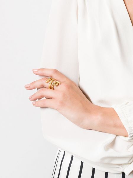 Prsten s hadím vzorem Aurelie Bidermann zlatý