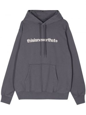 Hoodie brodé en coton This Is Never That gris