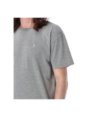 Camisa de algodón Saint Laurent gris