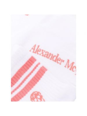 Skarpety w paski Alexander Mcqueen białe
