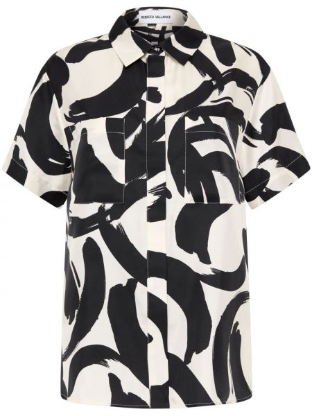 Hedvábná košile s potiskem s abstraktním vzorem Rebecca Vallance