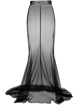 Φούστα με διαφανεια Saint Laurent μαύρο
