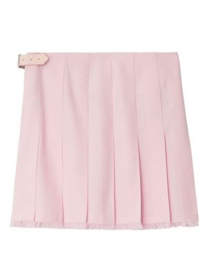 Vlněné sukně s přezkou Burberry růžové