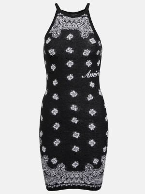 Kleid aus baumwoll mit print Amiri schwarz