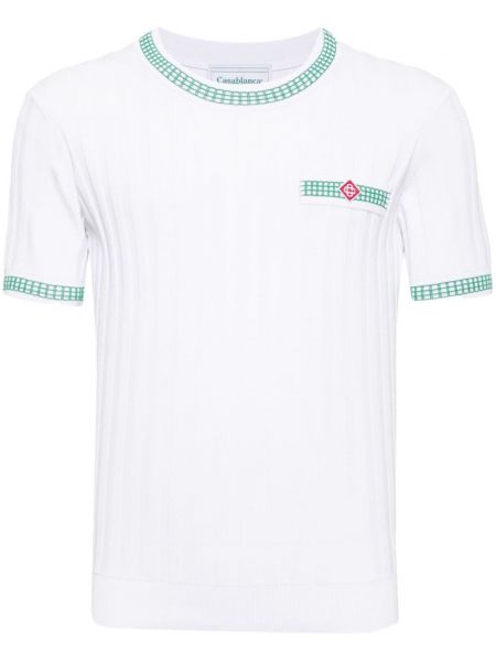 Rund hals t-shirt Casablanca hvid