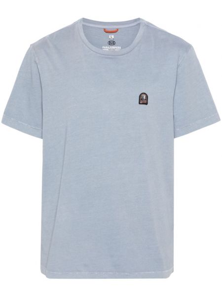 T-shirt en coton avec applique Parajumpers bleu