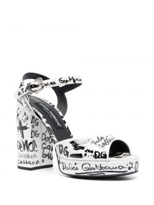 Sandály na platformě s potiskem Dolce & Gabbana Pre-owned