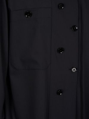 Vlněná bunda Lemaire černá
