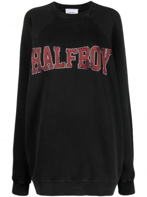 Bluza bawełniana z nadrukiem Halfboy czarna
