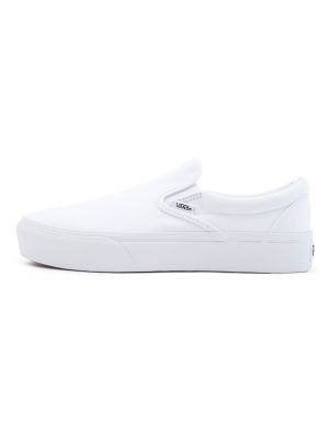 Slip-on ниски обувки на платформе Vans бяло