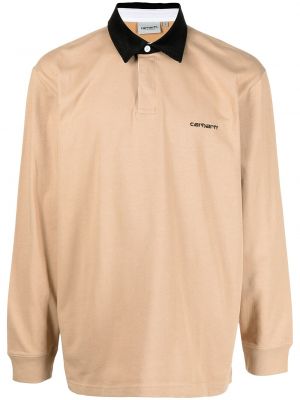 Brodert poloskjorte Carhartt Wip brun