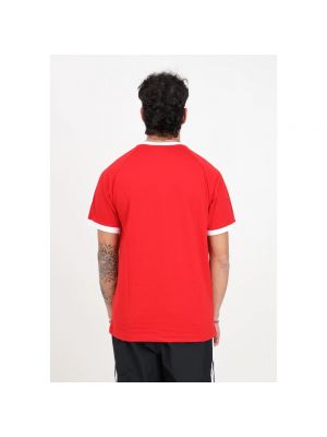 Camiseta a rayas Adidas Originals rojo
