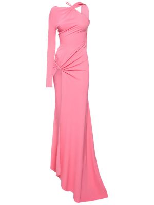 Różowa sukienka z dżerseju David Koma