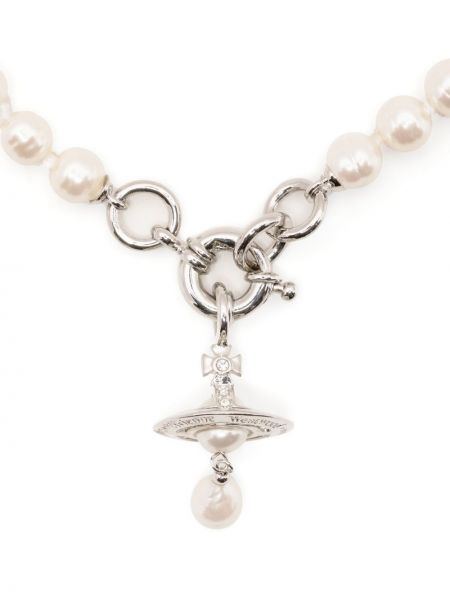 Ogrlica z perlami Vivienne Westwood bela