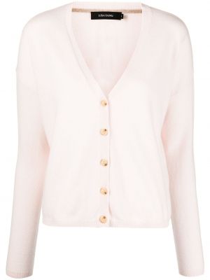 Cashmere strikkegenser med v-hals Lisa Yang rosa