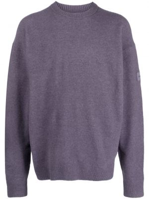 Пуловер с кръгло деколте Calvin Klein виолетово