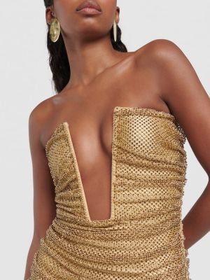 Φόρεμα από διχτυωτό Giuseppe Di Morabito χρυσό
