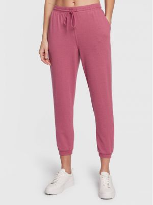 Плетени плетени памучни спортни панталони Cotton On розово