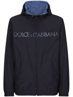 Parka à imprimé réversible Dolce & Gabbana bleu