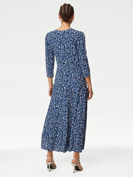 Květinové šaty Marks & Spencer modré
