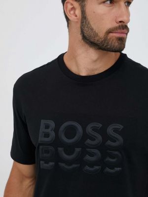 Bavlněné tričko s aplikacemi Boss Green
